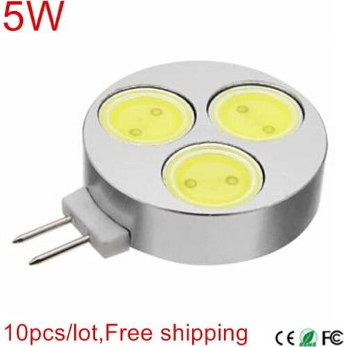 Super Bright DC12V G4 led bulb 5W Warm White/Cold White 3 COB LED Spotlight indoor lighting 10pcs/lot,Free shipping