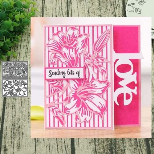 Trumpet flower overlapping plate METAL CUTTING DIES Stencil Scrapbooking Photo Album Card Paper Embossing Craft DIY