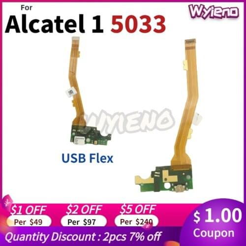 Wyieno For Alcatel 1 5033 5033A 5033J 5033X 5033D 5033T USB Dock Charging Charger Port Plug With Microphone Flex Cable Board