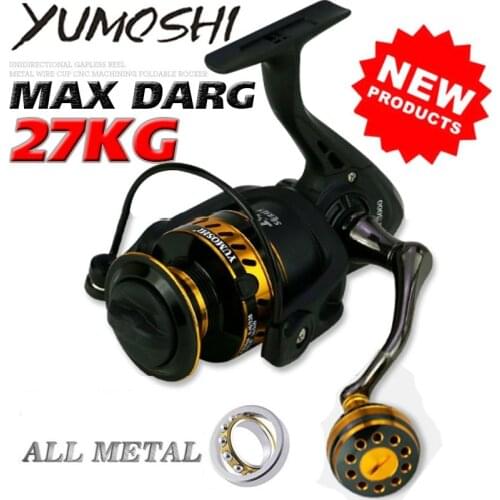 Yumoshi Yellow All Metal Saltwater Spinning Fishing reel 2000-7000 14 Bearing Balls