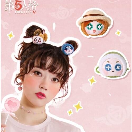 Game Identity V Naib Emma Cute Plush Elastic Hair Bands Accessories Hair Rope Ring Girl Double Ponytail Headwear Cosplay