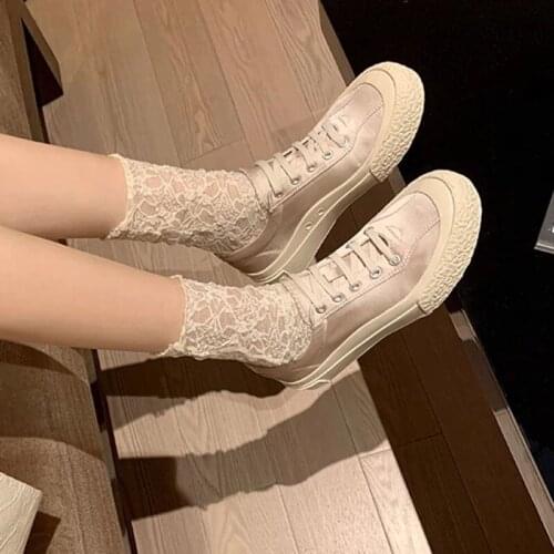 College Girls creepers lace up loafers woman flats ballerina platform shoes moccasins thicken soled satin sneakers women 2021