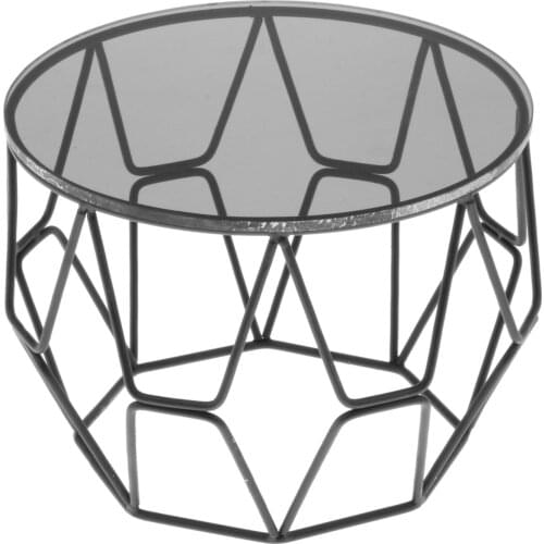 1/6 Doll House Miniature Glass Table Furniture Decor for 12" Action Figures Kids Toy Gifts