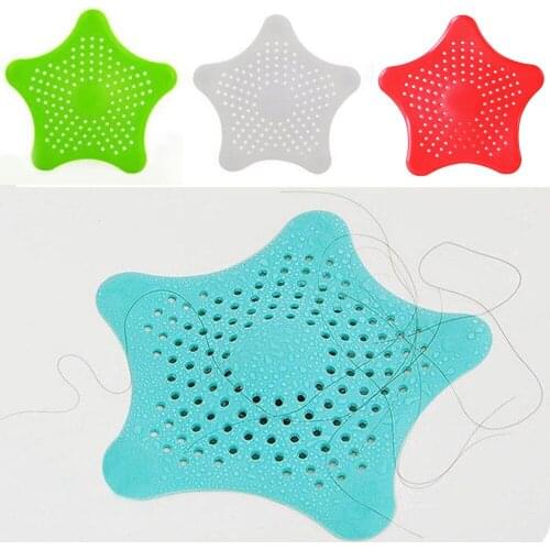 1pc Star Drain Cover Bathroom Drain Hair Catcher Bath Stopper Plug Strainer Filter Kitchen Sink Strainer Bathroom Floor Drain