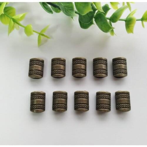 10pcs Antique Bronze Cord End Suspension Clasp Alloy Metal String Cord Locks For Clothes Craft DIY Decoration High Quality