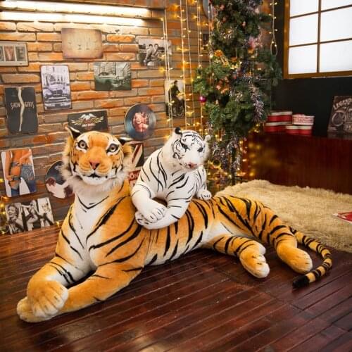 120cm full size options authentic simulation tiger plush giant tiger King of Jungle plush toy doll Christmas gifts for kids
