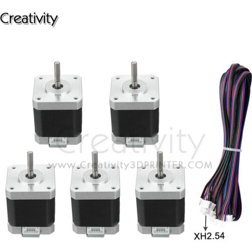 5pcs Free shipping 4-lead Nema17 Stepper Motor 48mm/ 78Oz-in / 1.8a Nema 17 motor 42BYGH 1.7A (17HS8401) motor for 3D printer