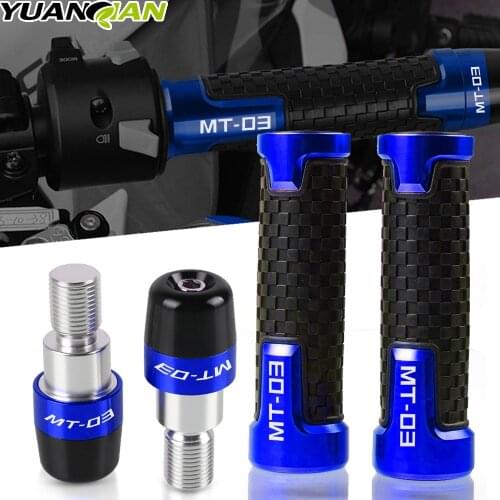 7/8" 22mm CNC Aluminum Motorcycle MT03 Handlebars Grips Ends Bar Ends Handlebars Caps For YAMAHA MT-03 TM 03 2005-2021 2006 2007