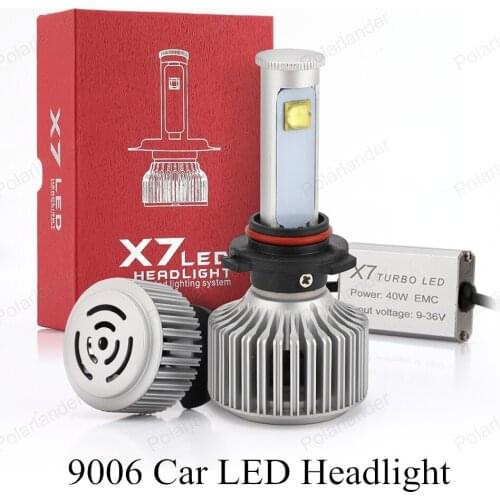 Car COB Headlamps X7 9006 40W 7200LM LED Headlight 900 Car Replacement Headlamps LED Lamp White 6000K free shipping