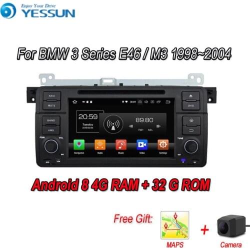 YESSUN Android 8.0 4G RAM For BMW E46 2000~2005 Car Navigation GPS Multimedia Player mirror link Radio Touch Screen Autoradio