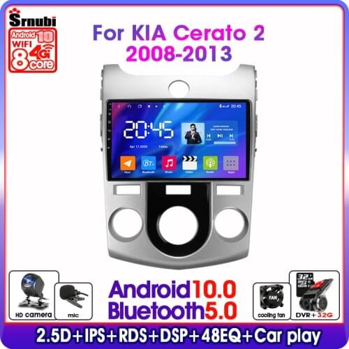 Android10.0 Car Radio For KIA Cerato 2 2008-2013 Player Bluetooth 2 Din DSP RDS 4G Multimedia Video Players Stereos with Frame