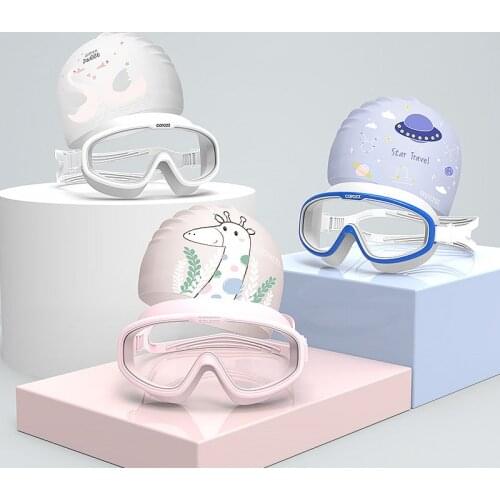 Childrens Swimming Goggles Big Frame Waterproof and Anti-fog High-definition Swimming Goggles Anti-ultraviolet Diving Equipment