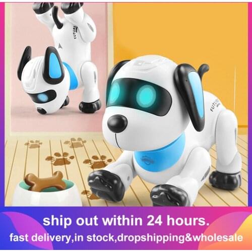 Electronic Animal Pets RC Robot Dog Voice Remote Control Toys Music Song Toy for Kids RC Toys Birthday Gift