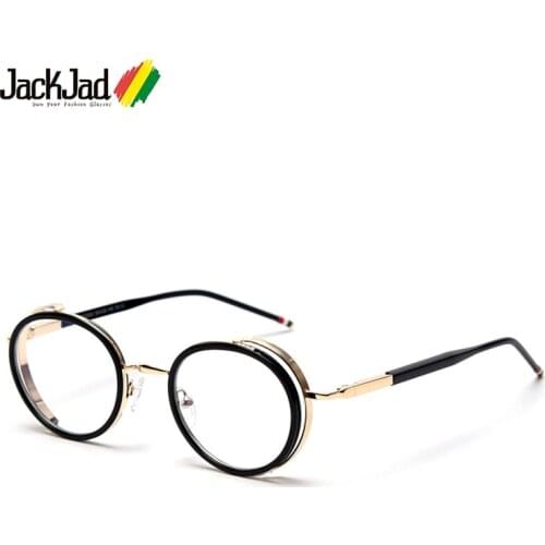 JackJad 2020 Fashion Vintage Round Style TR90 Plain Glasses Metal Anti Blue Ray Brand Design Eyewear Frame Glasses Frame ZS52003