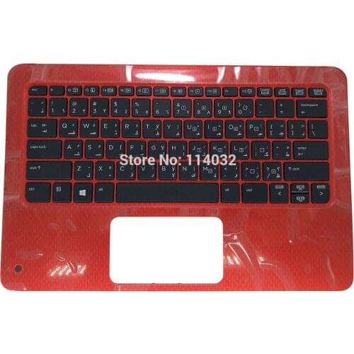 AR laptop keyboard for HP Probook X360 11 G1 EE Arabic black kb red Palmrest Upper cover 6070B1118401 V148726BS1 918554-171