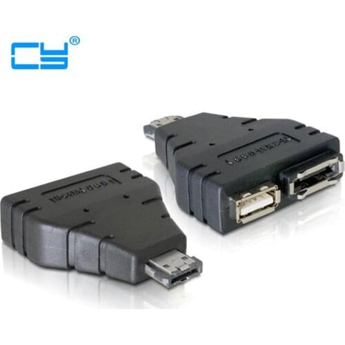 Combo eSATAp Power over eSATA USB 2.0 to eSATA & USB Splitter Adapter Converter