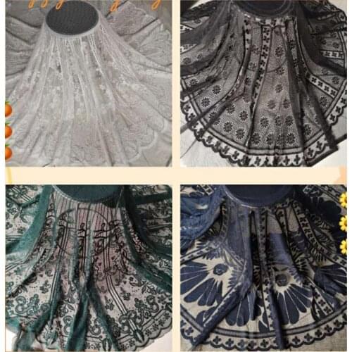 2020 spring Summer Explosion Models Full Polyester Eyelashes Round Positioning Lace Skirt Fabric