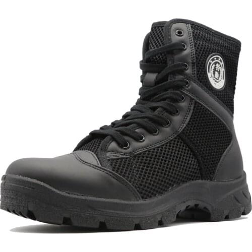 Summer Breathable Mesh Special Service Training Mens Special Forces High-Top Canvas Combat Boots Security Distribution Shoes