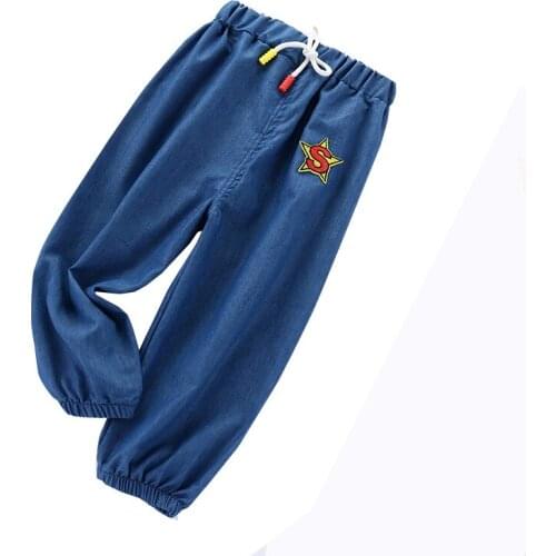 Girls Summer Clothes Trousers Children Printed Leggings Denim Casual Wide Track Jeans Pants Sweatpants Boys Sports Kids Clothing