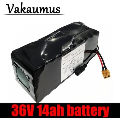 Vakaumus NEW/36V 14ah Electric Vehicle Lithium Battery 18650 10S 4P With 15A BMS XT60 Plug 42V For 250W 350W 500W Motor Scooter