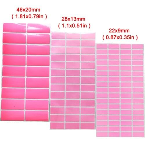 Multi Size Pink Waterproof Handwritten Blank Name Stickers Custom Personalised Label Student DIY Personal School Stationery Tags