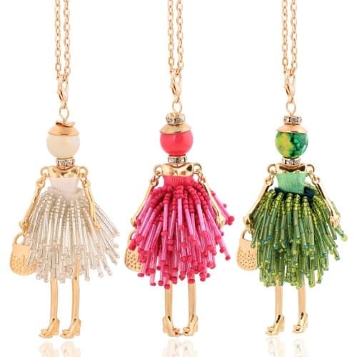 Lovely Fashion Women Tassel Necklace Trendy Pendant For Lady Charm French Female Jewelry Store 2021 Christmas Gift Wholesale