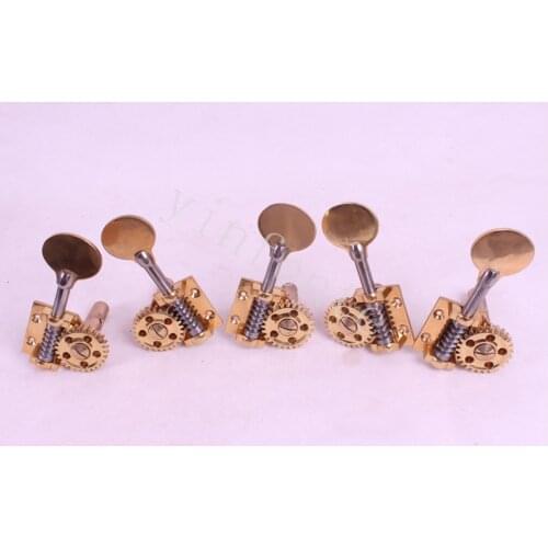 One set 5 string Top grade Bass Parts Double bass Separate Peg Brass #05
