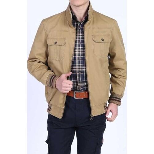 Autumn Winter Fashion Bomber Jacket OUTWEAR Coat Men Business Casual Jacket Stand Collar Baseball Jacket Denim Male Clothes