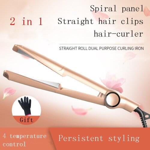 Hair Curler Straightener Straightening Irons Fast Warm-up Thermal Performance Professional Tourmaline Ceramic Heating Plate