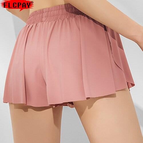 Xseyogai Summer Running Shorts Women 2 In 1 Marathon Athletic Shorts Gym Loose Sport Shorts Cute Soft Yoga Shorts