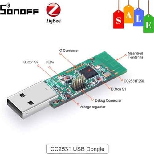 SONOFF Zigbee CC2531 USB Dongle Smart Home Automation Module For Zigbee2mqtt Application