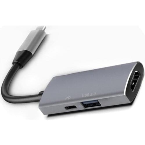 3 In 1 USB C HUB 4K HDMI-compatible Type-C PD Charging Power Adapter Dock For Switch MacBook Pro Air PC Laptop Computer Splitter