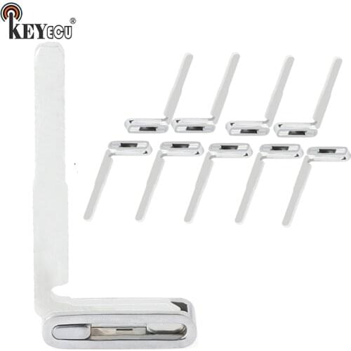KEYECU 10x for Volvo S60 S80 V60 XC60 XC70 Replacement Smart Emergency Car Key Remote Insert Blade Blank Case Fob