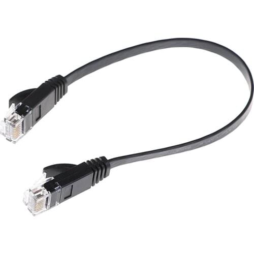 1pc 30cm Cat6 Network Cable Patch Cord RJ45 Slim High-speed Computer Networking Cord