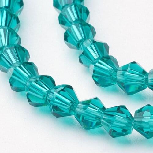 4x4mm Faceted Bicone Glass Beads Strands Loose Spacer Beads for Jewelry Making DIY Bracelet Necklace about 110pcs/strand