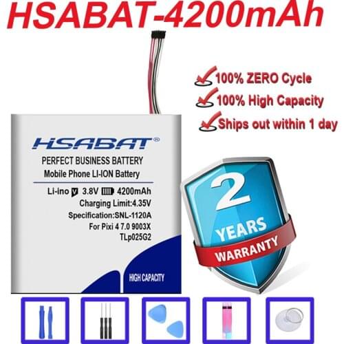 Top Brand 100% New 4200mAh TLP025GC TLP025G2 Battery for Alcatel Spare One Touch Pixi 4 (7) 3G 9003X 9003A in stock