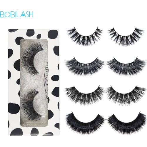 Bobilash 3D Mink False Eyelashes Reusable Natural Eyelashes 100% Handmade Long Lashes Popular False Lashes Eye Makeup