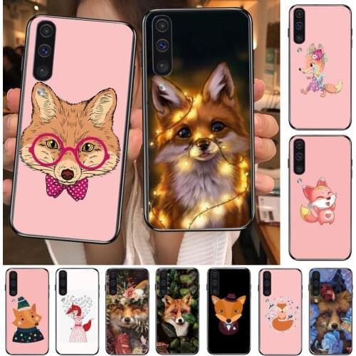 Cute animal fox pet Phone cover hull For SamSung Galaxy S8 S9 S10E S20 S21 S5 S30 Plus S20 fe 5G Lite Ultra black soft case