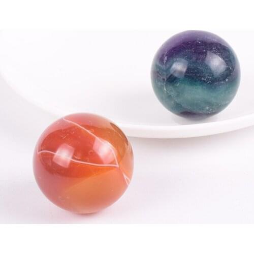 Crystal Ball Undrilled 28 MM Chakra Sphere Yoni Egg Mineral Quartz Natural Stone Kegel Exercise Massage Tool Foot Hand Massager