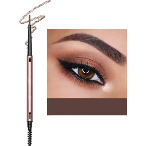 0.1g Eyebrow Pencil Natural Effect Non-fade Sweat-proof Two-headed Triangle Eye Brow Pen for Beauty