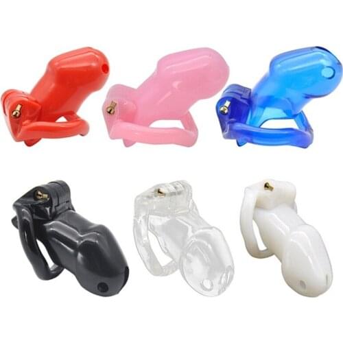 Resin Chastity Device Male Penis Cock Cage With 4pcs Cock Rings Chastity Belt Sex Toys For Men