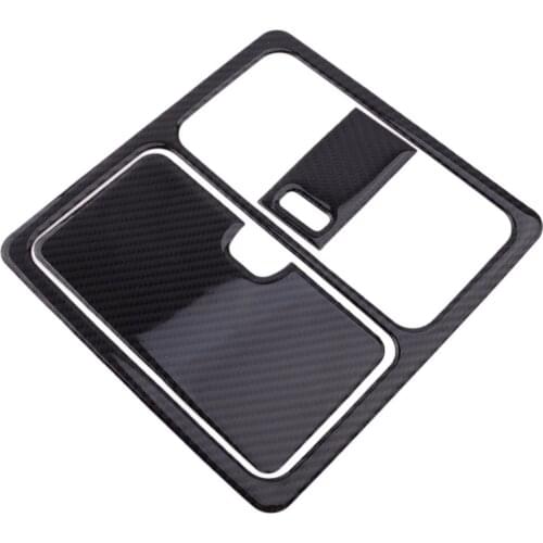 3pcs Interior Hard Roof Reading Light Lamp Frame Trim Cover Bezel Car Black Carbon Fiber Fit for Nissan 350Z 2006 2007 2008 2009