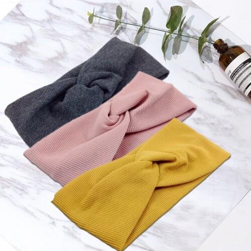 Summer Baby Handmade Solid Color Hat for Girls Turban Twisted Knotted Nylon Hats Baby Knit Elastic Cap Accessories Band Hair