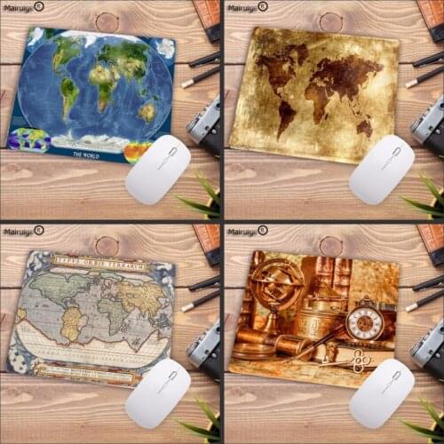 Mairuige Fashion Old Map Style Gaming Speed Mousepads Durable Soft Rubber Anti-slip Mice Play Mats For Optical Laster Speed Pad