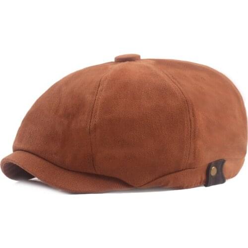 Men Cap Newsboy Hat Beret Flat Ivy Cap Summer Spring Golf Driving Cotton Accessory For Teenagers