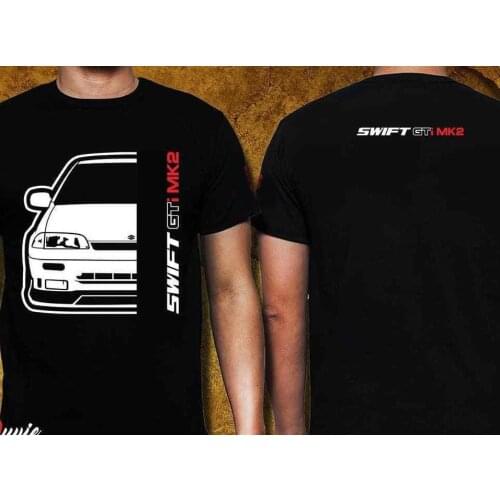 Suz Swift Gti Mk2 Shirt (Asia Size) Double Side 2019 New Fashion Men Casual Brand Clothing High Quality Male Slim Fit T-Shirt