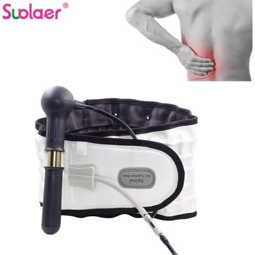 NEW Back Decompression Waist Belt Back Massager Back Pain Relief Lumbar Inflatable Traction Belt Air Waist Support Brace