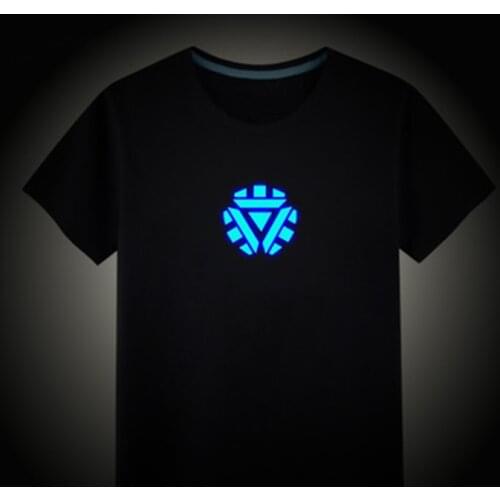 New Arrival Fashion Boys T-Shirt 100% Cotton Summer Tops Children Kids Hip Hop Neon Print Party Club Night Light Punk Top Tee