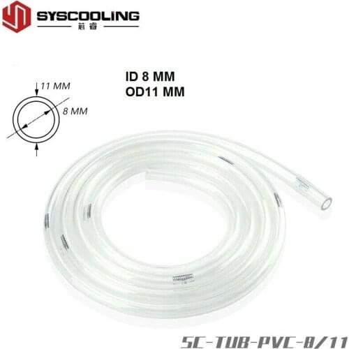 OCOCOO 2 Meters N8 Transparent Tube Soft Pipe for PC Water Cooling System PVC Hose