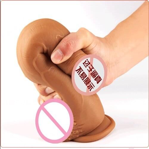 Huge Thick Flesh Dildo Realistic Anal Butt With Suction Cup Big Dick Silicone Penis Sex Toy For Women Erotic Insert Sex Products